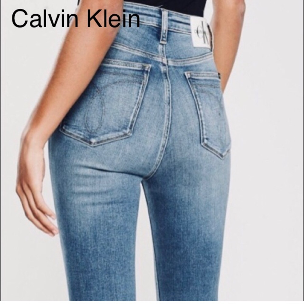 Calvin Klein super high rise skinny jeans